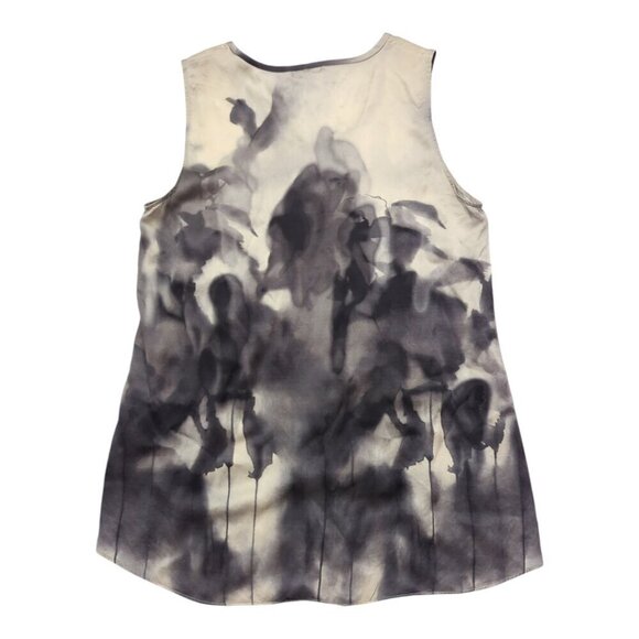 Eileen Fisher Ink Blot Print 100% Silk Medium - Picture 4 of 8